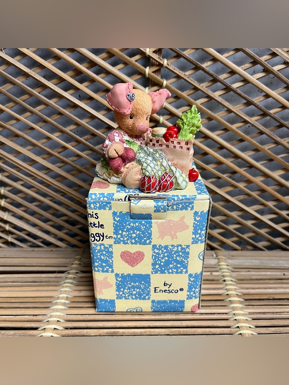 Vintage This Little Piggy 1994 Enesco ‘This Little Piggy Went To Market’